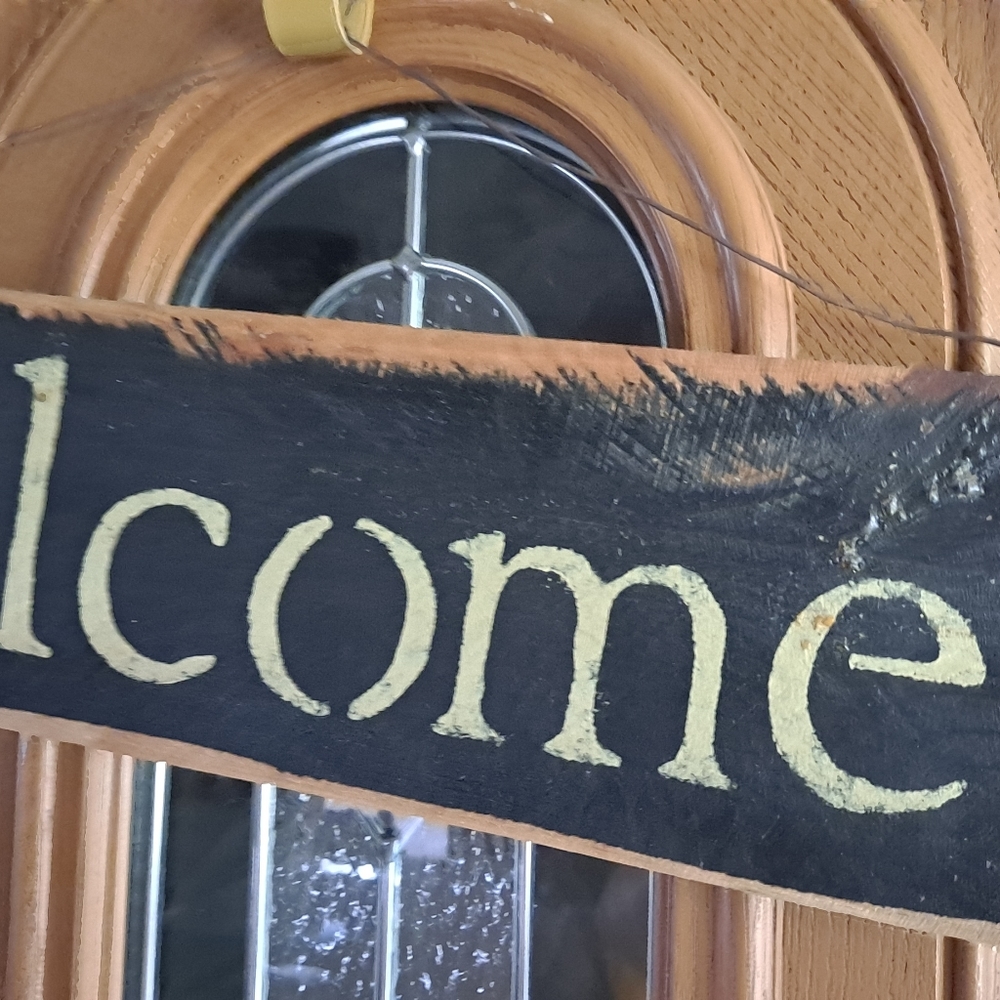 ⚜️ Rustic Wood Sign Welcome - Picture 4 of 4